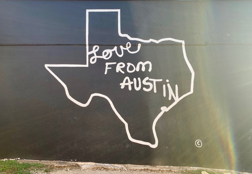 Love From Austin wall